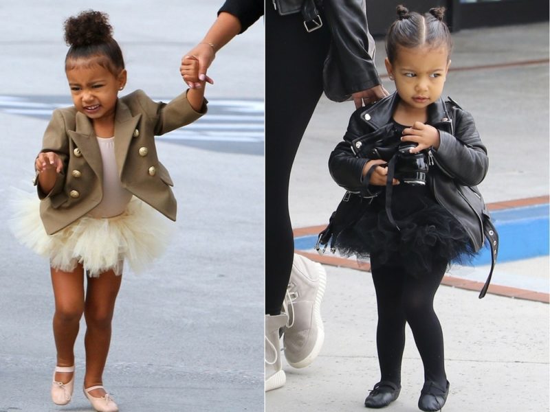Outfit di North West la figlia di Kim Kardashian Chiodo e Tulle
