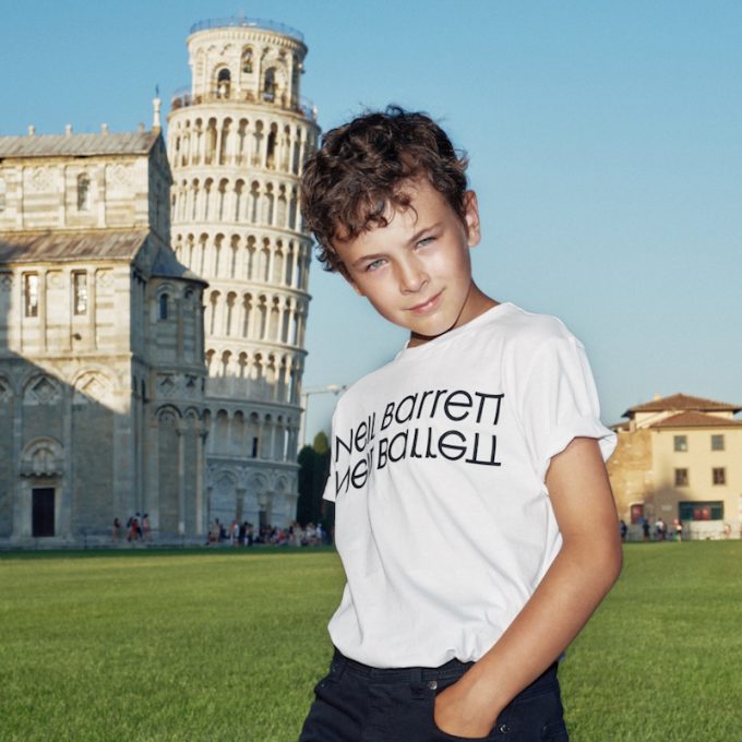 Neil Barrett kids e shooting bambini