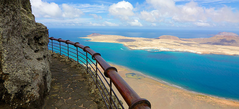 Lanzarote coi bambini la graziosa desde el mirador del rio