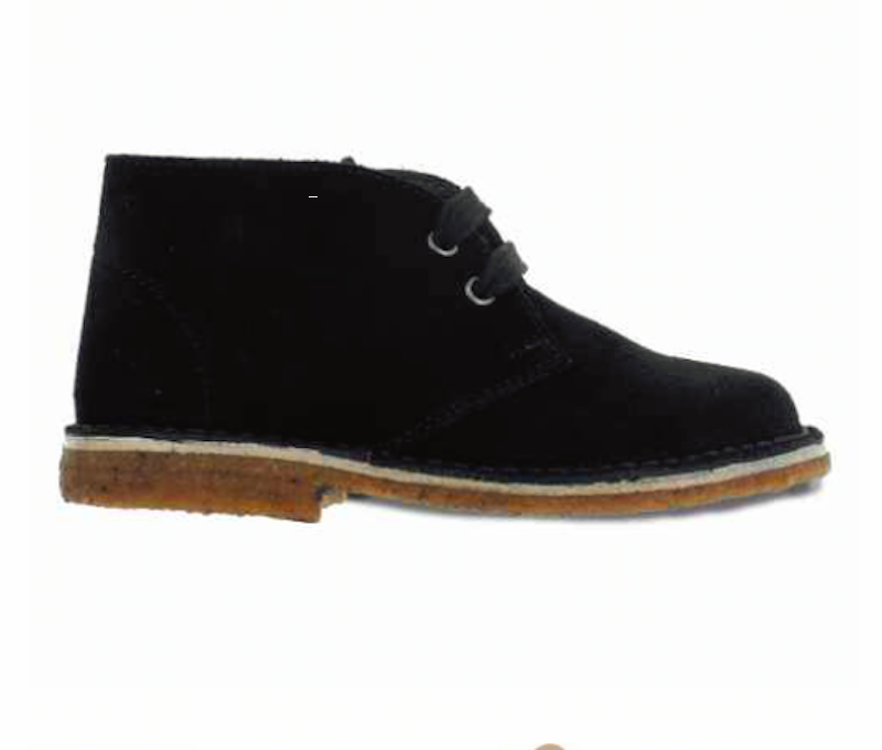 le scarpe per i bambini per le feste desert boot nero Eureka