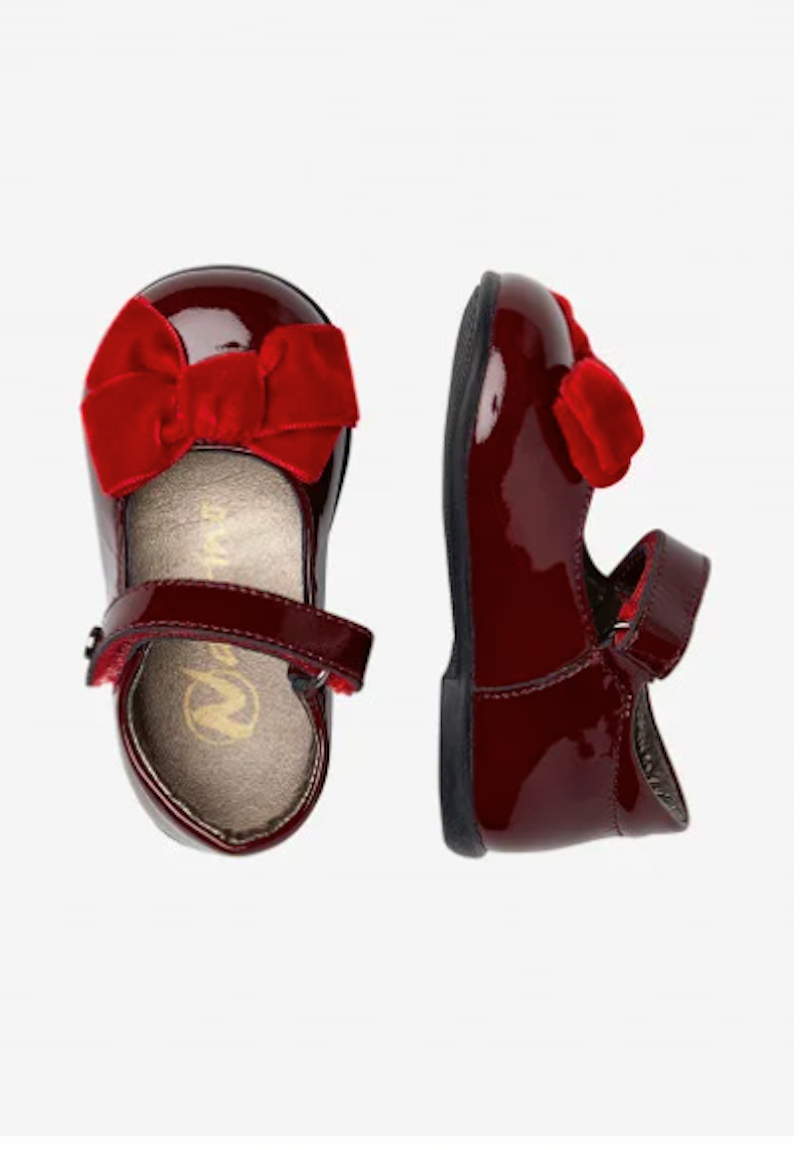 le scarpe per i bambini per le feste mary jane fiocco rosso naturino