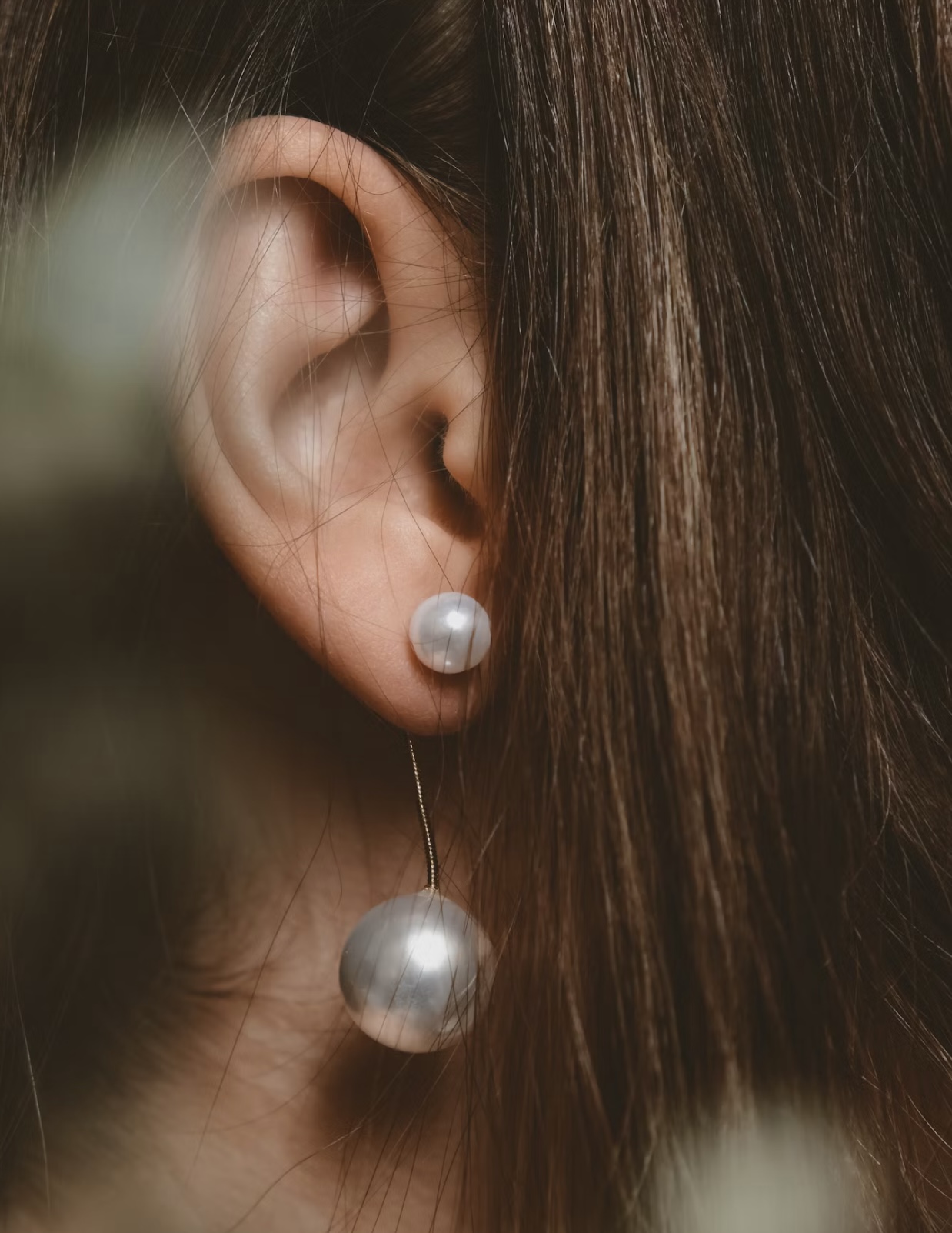 idee di orecchini argento e perle